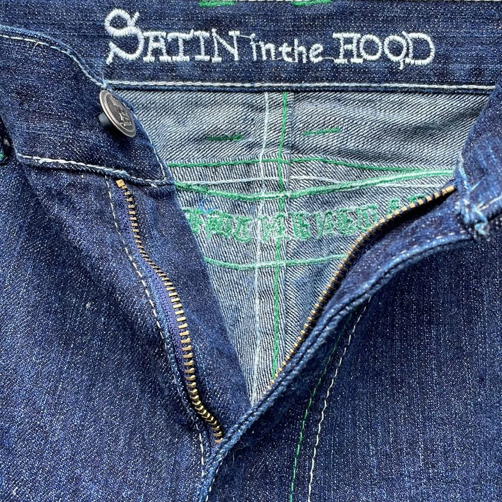RARE SITH Satin in the Hood LOYALTY POWER RESPECT Men’s Big & Tall Jeans Sz 40 - Picture 8 of 10